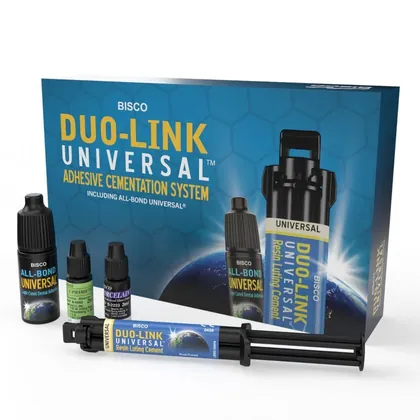 DUO-LINK UNIVERSAL KIT CEMENTO RESINOSO DE CURADO DUAL X 8G + ALL-BOND UNIVERSAL X 6ML + Z-PRIME PLUS X 2ML + PORCELAIN PRIMER X 3ML