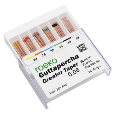 GUTAPERCHA GREATER TAPER CONICIDAD X 60 UND.